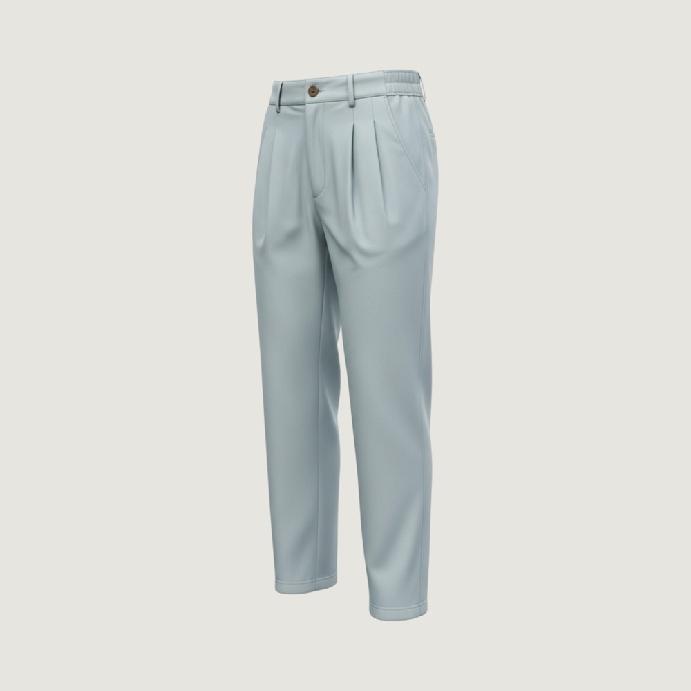 Madewell Pleated Wide Leg Trousers Blue Grey Elastic Waist Size 4 CKP470663489